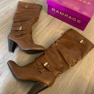 Mid-calf brown boots